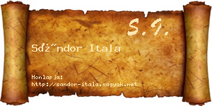 Sándor Itala névjegykártya